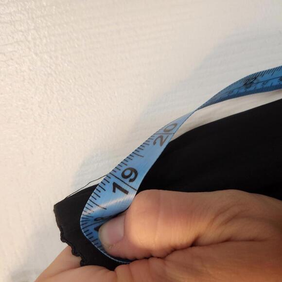 Susan Graver Black Dress Pants with sheer overlay & Side Slits- Large - Picture 5 of 8